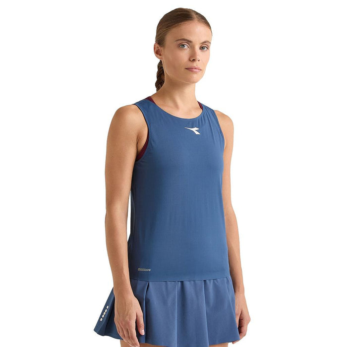 102.182117-60030 DIADORA PRENDAS CAMISILLAS FEMENINO TENIS L. TANK ICON BLU GAGLIARDETTO