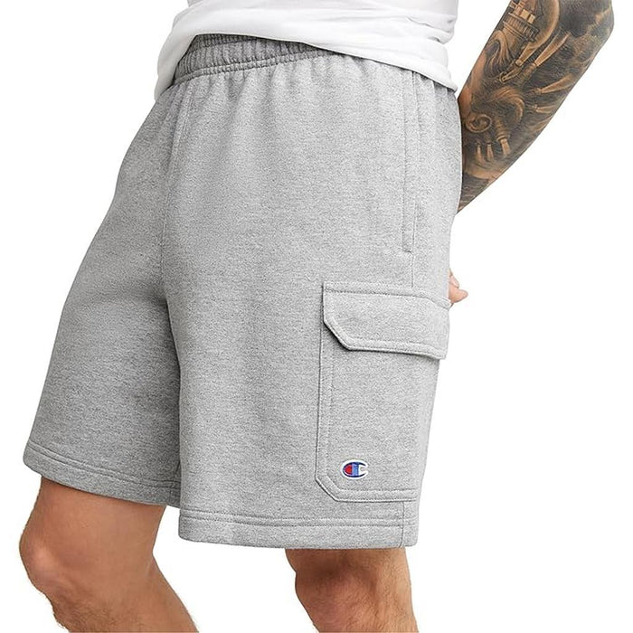 Champion Bermudas Masculino Moda 8 Inch Powerblend Cargo Oxford Gray
