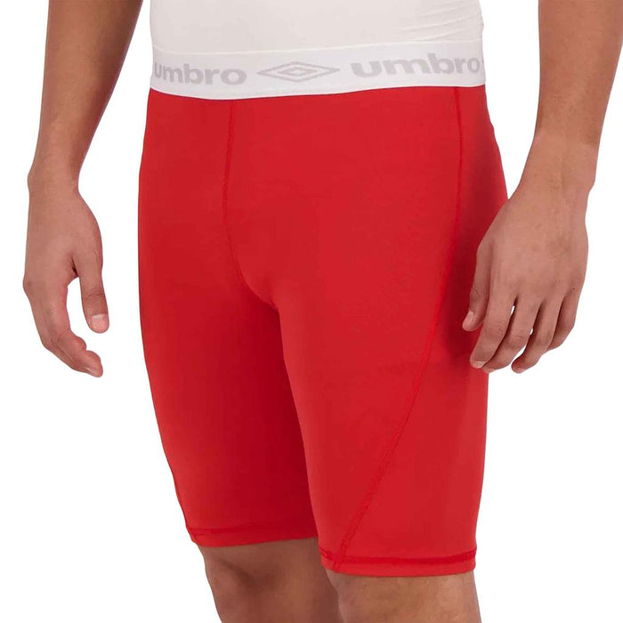 8T090001-424 Umbro Bermudas Masculino Running Termica TWR Diamond New Vermelho/Branco