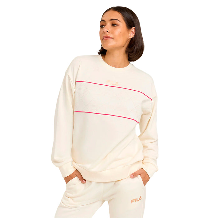 Fila Sueter Femenino Brielle Crew Gardenia/Pink Peacock