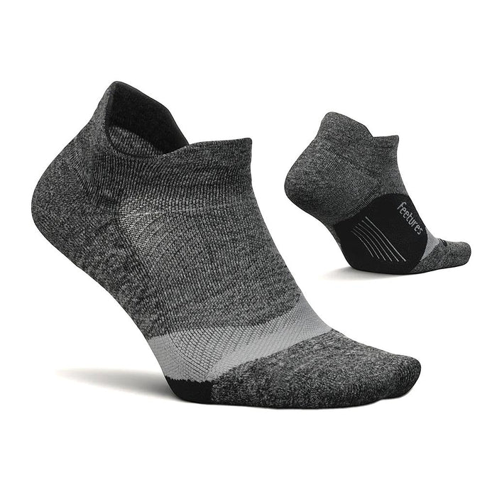 E50301602 Feetures Medias Unisex Running Elite Light Cushion No Show Tab Gray