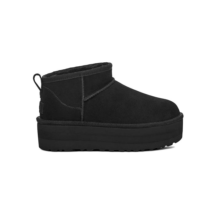 1135092-BLK UGG CALZADOS SLIPPER FEMENINO MODA CLASSIC ULTRA MINI PLATFORM BLACK