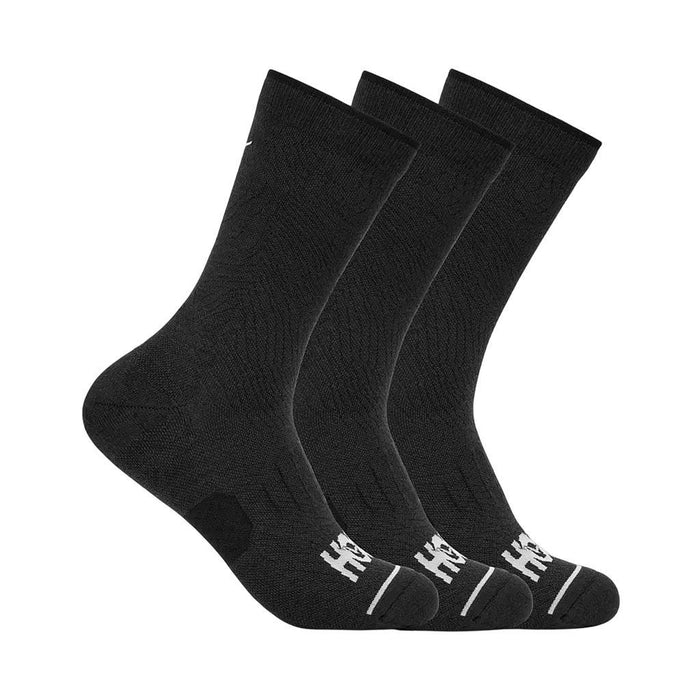 Hoka Medias Unisex Running U Crew Run Sock 3 Pack Black/Black/Black