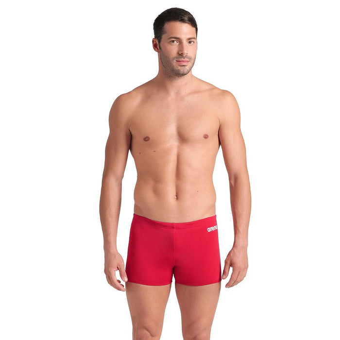 Arena Short de Baño Masculino Natacion Team Swim Short Solid Red/White