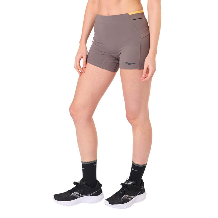 Saucony Shorts Femenino Running Kinvara 5 Hot Short Grey Melange