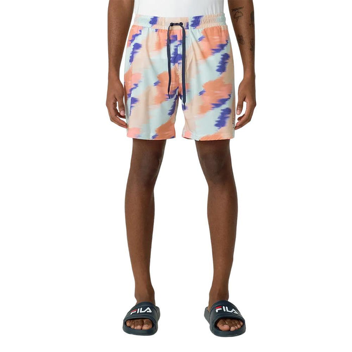Fila Shorts Masculino Long Shorts Sand Beach 6 Printed Blue/Orange