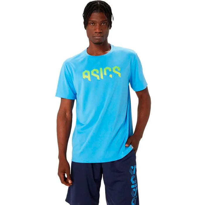 Asics Remeras Masculino Training Asics Hex Graphic Dry Ss Tee Waterscape