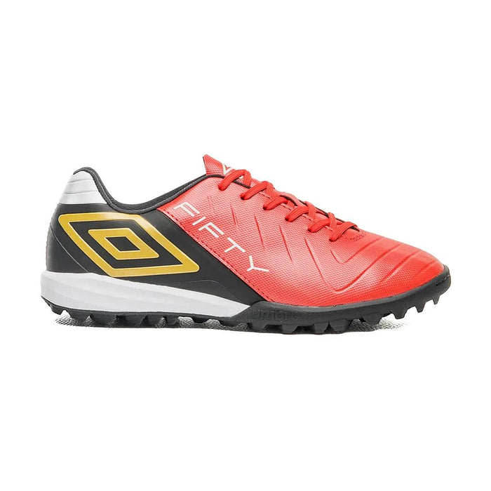 U01FB00347-410 Umbro Calzados Society Masculino Futbol Fifty VI Rojo/Negro/Blanco