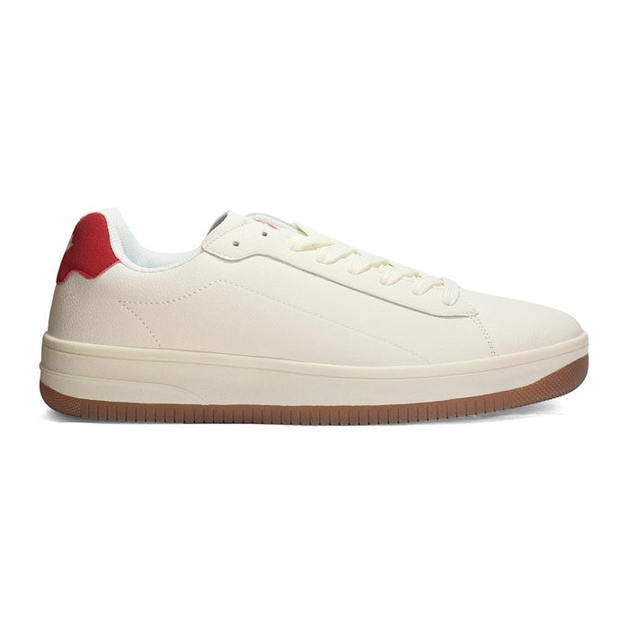 BAP2501-M-03 PONY CALZADOS LIFESTYLE MASCULINO MODA QUEENS QUEST WHITE/RED