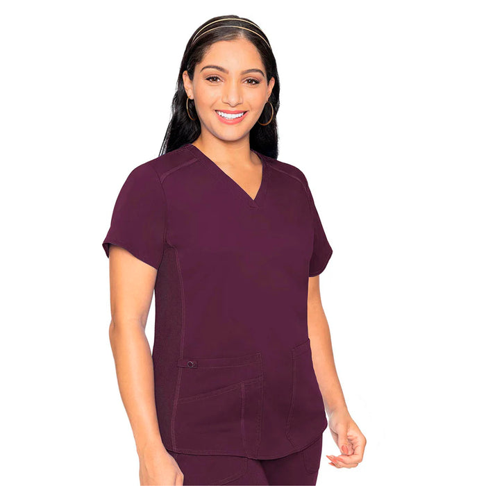 Uniforme MED COUTURE Femenino V-Neck Shirttail Top