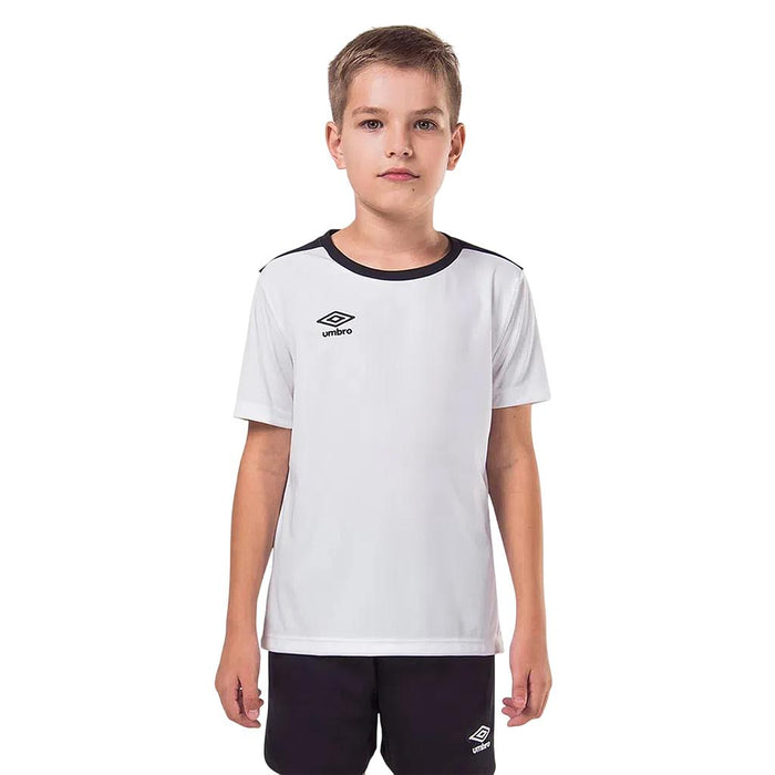 6T160661-212 Umbro Remeras Niños Running TWR Speed New Branco/Preto