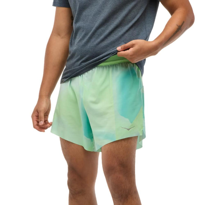 Hoka Shorts Masculino Running Glide 5 Short W/Brief Tart-Aplle Mist