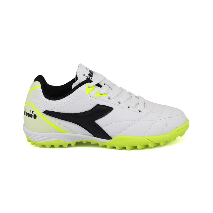 Diadora Society Niños Futbol Tifosi White/Green Lime