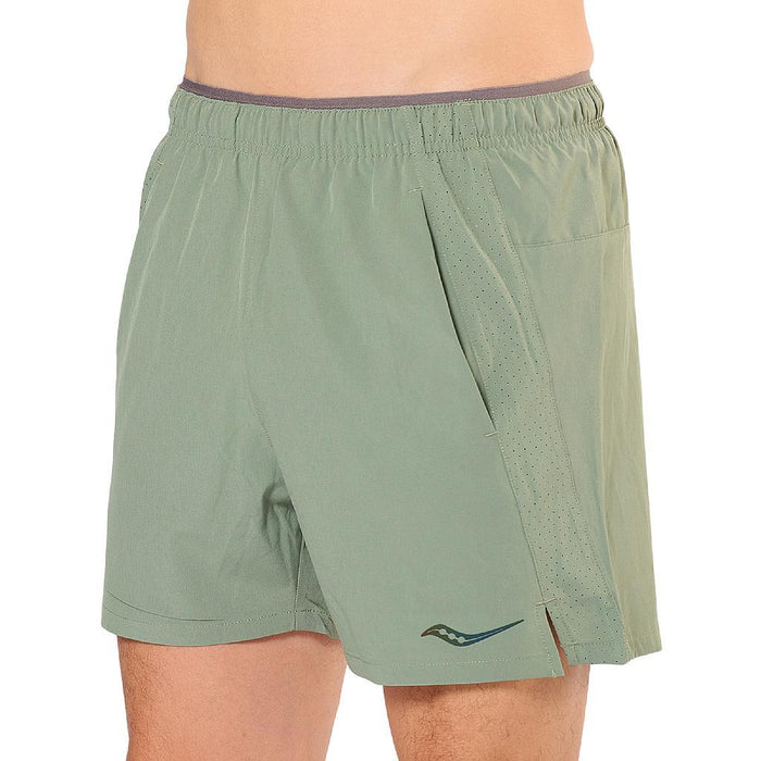 Saucony Shorts Masculino Running Outpace 2.5 Olive