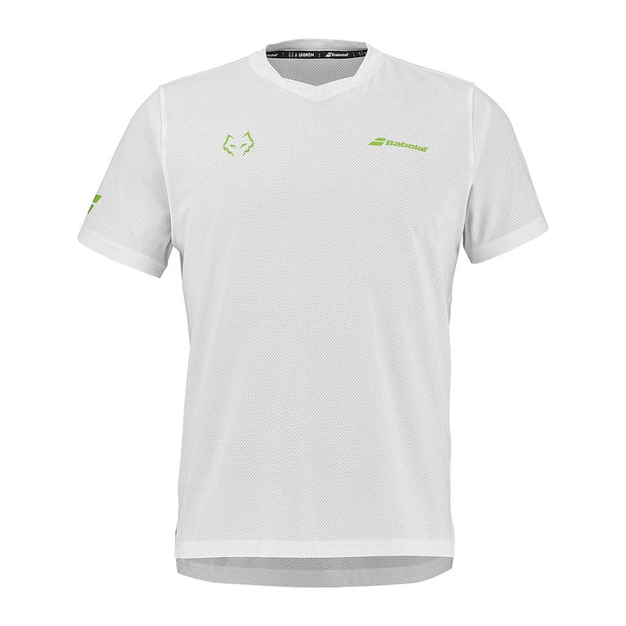 Babolat Remeras Masculino Padel Crew Neck Tee J. Lebron White/White