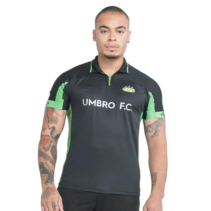 Umbro Polos Masculino Moda Authentic Negro/Verde