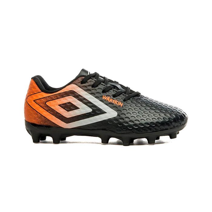 U07FB00186-162 Umbro Calzados Campo Niños Futbol Warskin Jr Preto/Naranja/Blanco