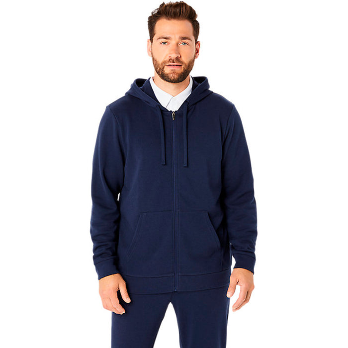 Asics Camperas Masculino Training Sweat Full Zip Hoodie Midnight