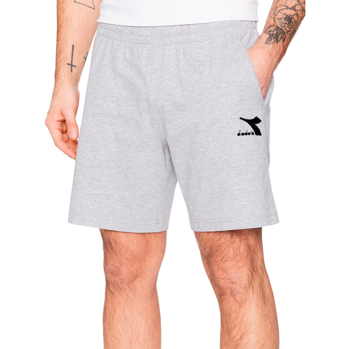 Diadora Shorts Masculino Core Light Middle Gray Melange