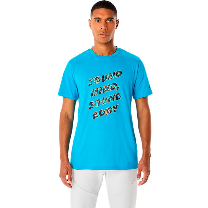 Asics Remeras Masculino Training Graphic Tee Islandblue