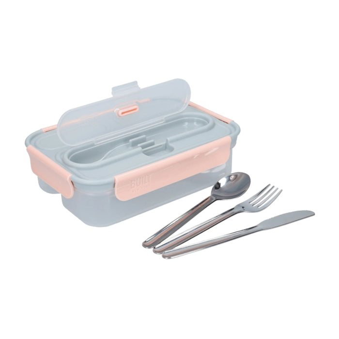 5057982053161 BUILT BAZAR LONCHERA MINDFUL 1.05 LITRO C/CUBIERTOS DE ACERO INOX 23.5X17X6.5CM