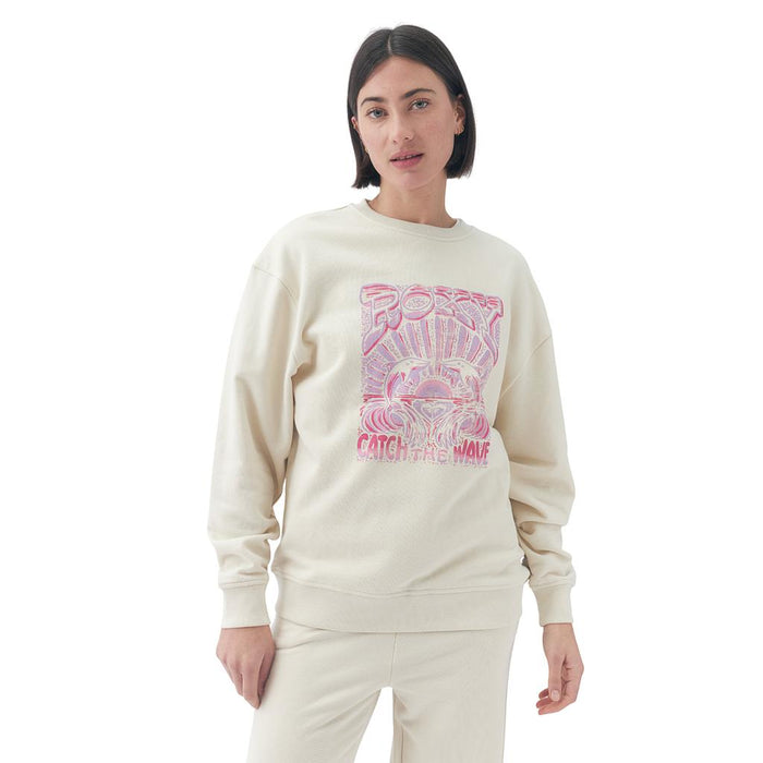 Roxy Sueters Femenino Moda Season Ecru