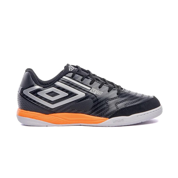 Umbro Indoor Unisex Futbol Pro 5 Bump Club Negro/Plata/Naranja Fluo
