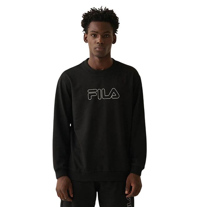Fila Sueters Masculino Moda Letter Outline Light Black/White