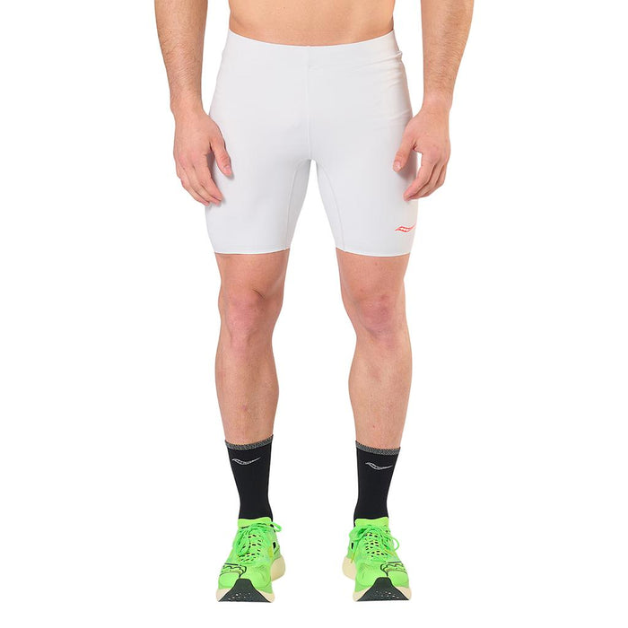 Saucony Shorts Masculino Running Endorphin Half Tight Cloud Light Grey