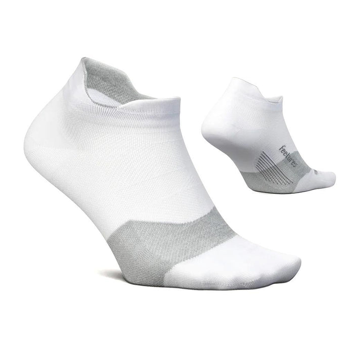 E5571582 Feetures Medias Unisex Running Elite Ultra Light No Show Tab White