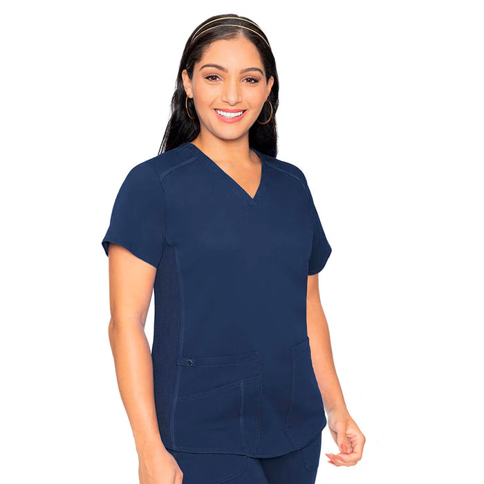 Uniforme MED COUTURE Femenino V-Neck Shirttail Top