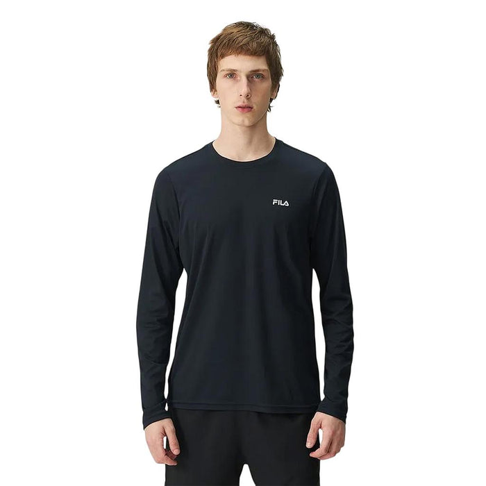 Fila Remeras Mangas Largas Masculino Training Basic Sports Black/Silver