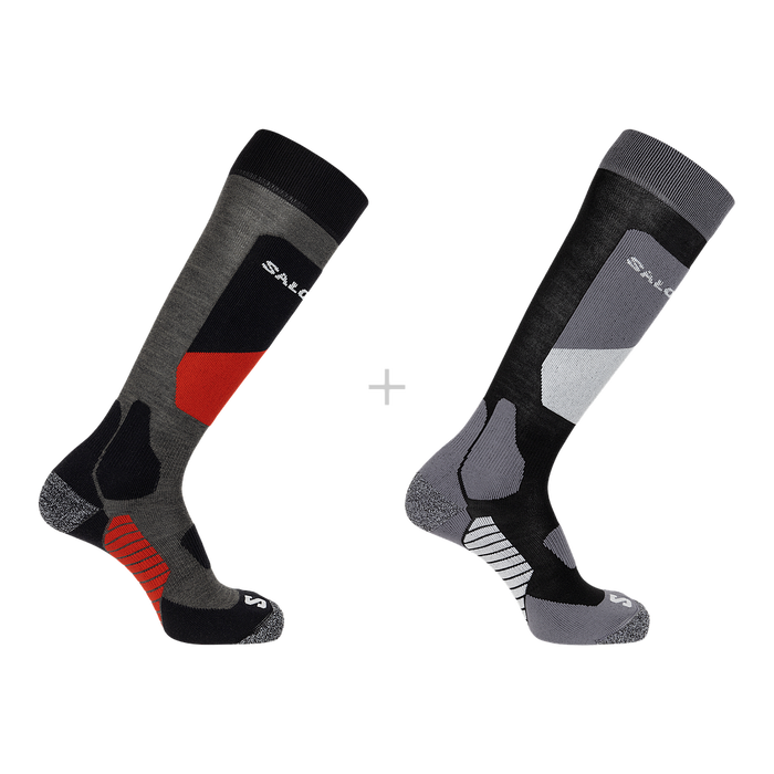 Salomon Medias Unisex Running Socks S/Access 2-Pack Black/Beluga