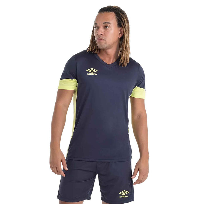 U11TW117-757 Umbro Remeras Masculino Running Core Mariño/Limao