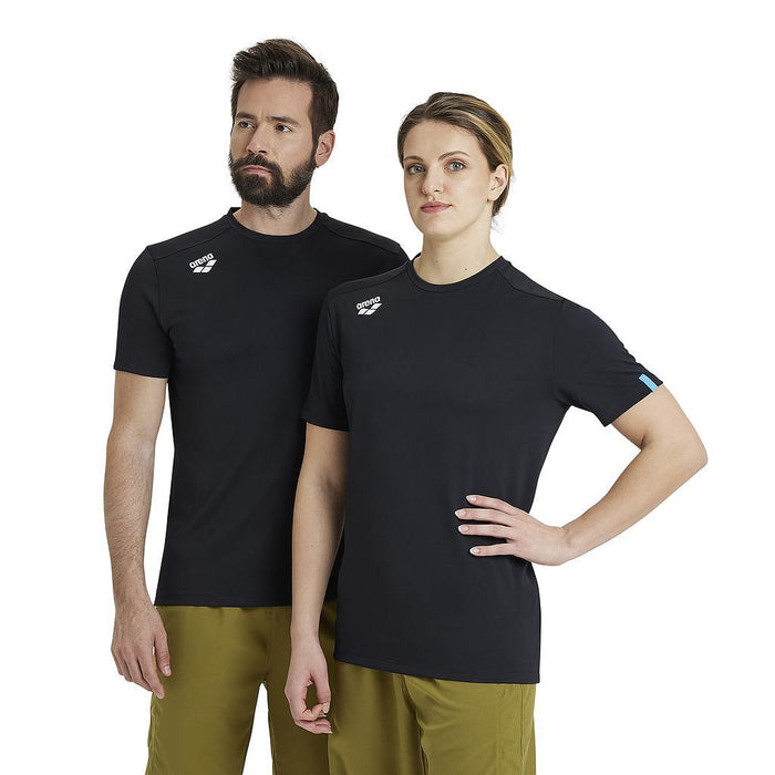 Arena Remeras Unisex Moda Team T Shirt Solid Black