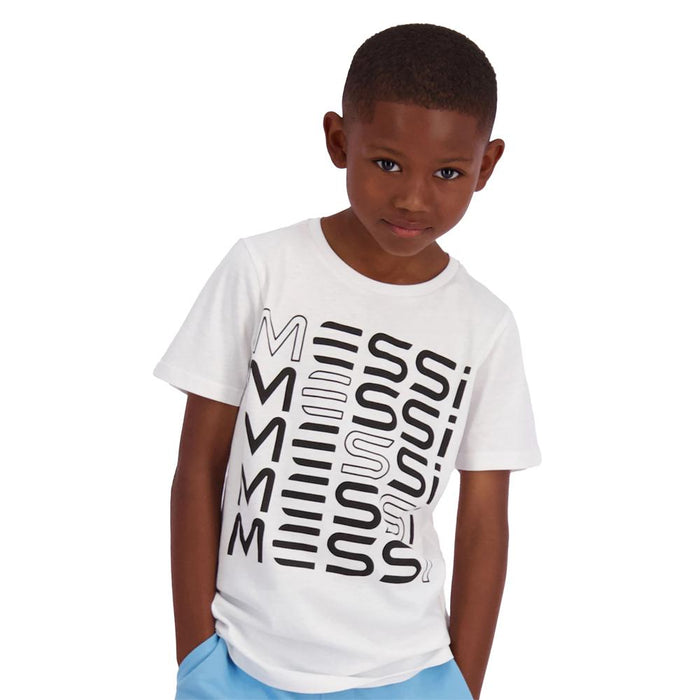 Messi Remeras Niños Nint Real White