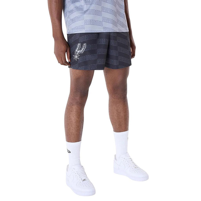 60596438 New Era Prendas Shorts Masculino NBA San Antonio Spurs Black