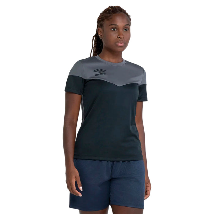 Umbro Camisetas Femenino Futbol T-Shirt Stadion Negro/Grafito