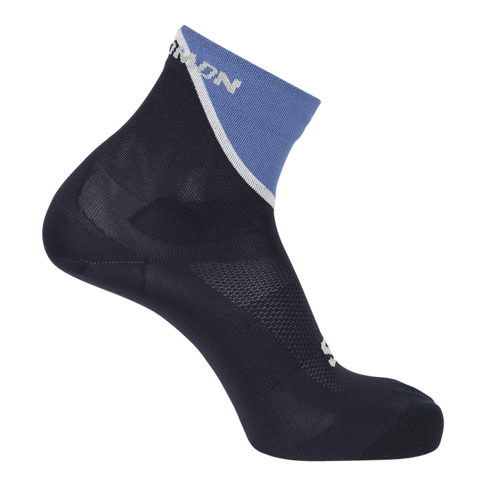 Salomon Medias Unisex Running Socks Pulse Ankle French Blue/Carbon/White