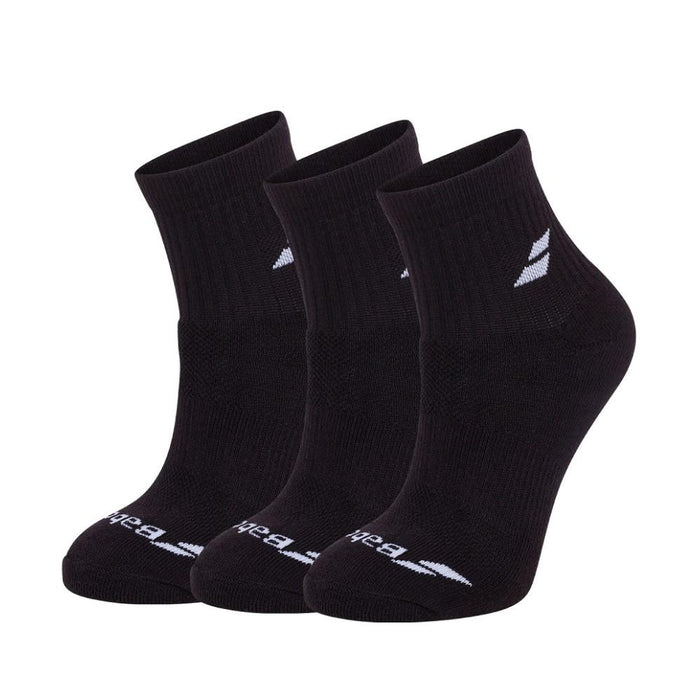 Babolat All Sports Medias Quarter 3 Pairs Pack Unisex Black/Black