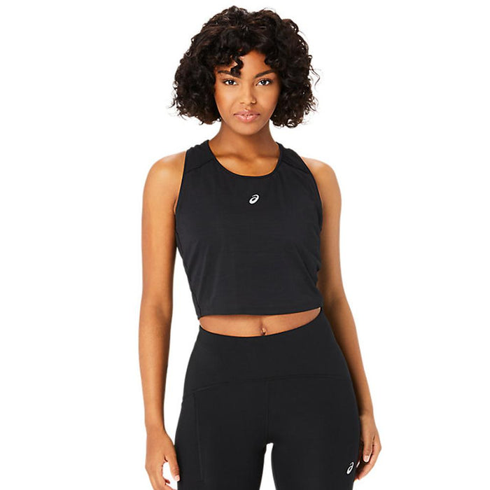 Asics Remeras Femenino Running Road Crop Top Performance Black