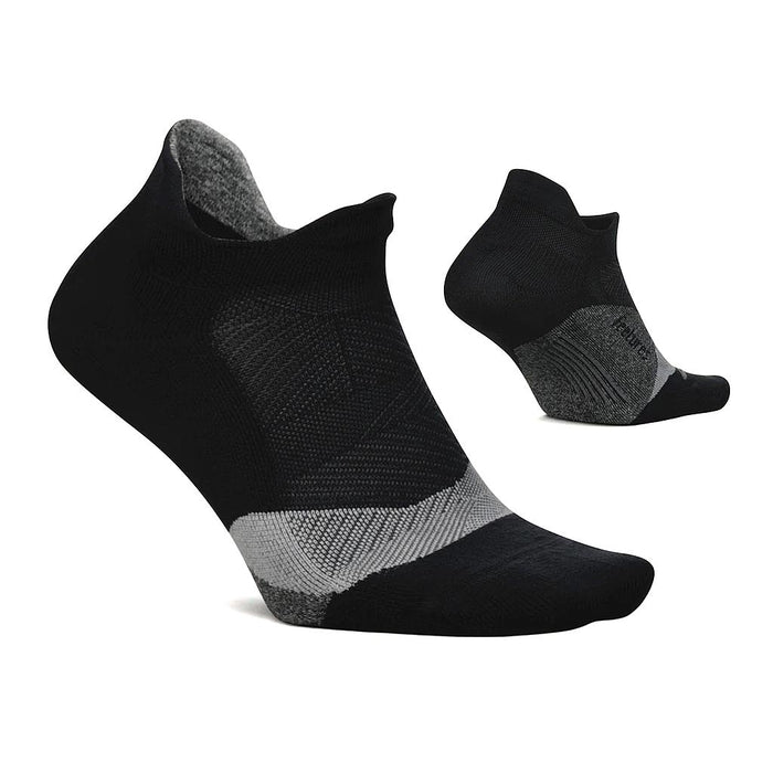 Feetures Medias Unisex Running Elite Light Cushion No Show Tab Black