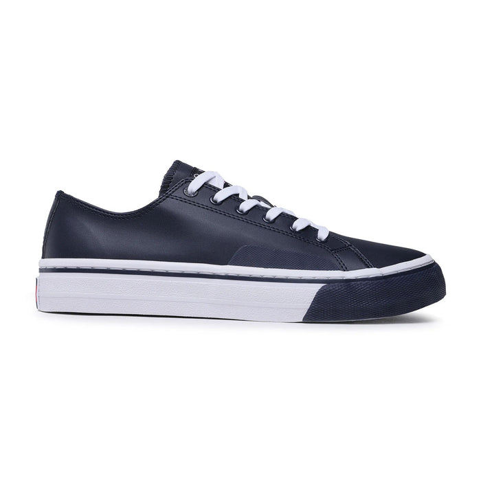 EM0EM01047-C87 TOMMY HILFIGER CALZADOS CASUAL MASCULINO TOMMY JEANS MENS LEATHER VULC TWILIGHT NAVY
