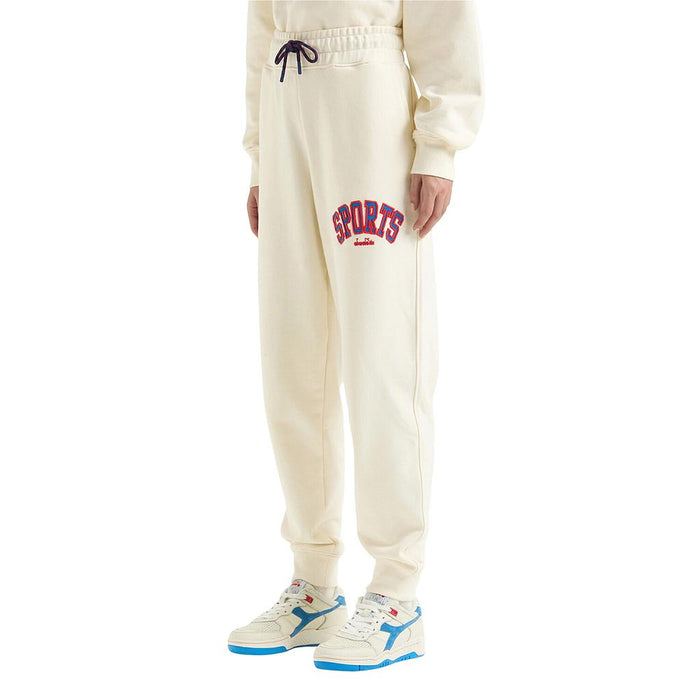 Diadora Pantalones Unisex Lifestyle Jogger Pant Legacy Butter White
