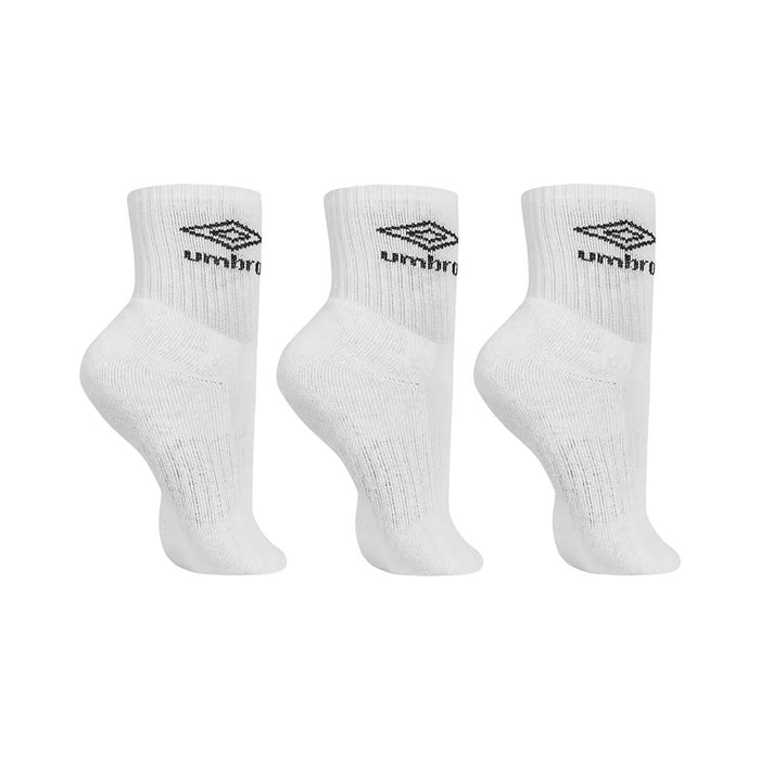 U23PF00049-222 Umbro Medias Unisex Moda Tripack Cano Medio White