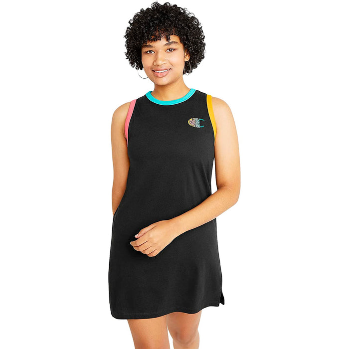 Champion Vestidos Femenino Campus Tank Dress Black/Multi