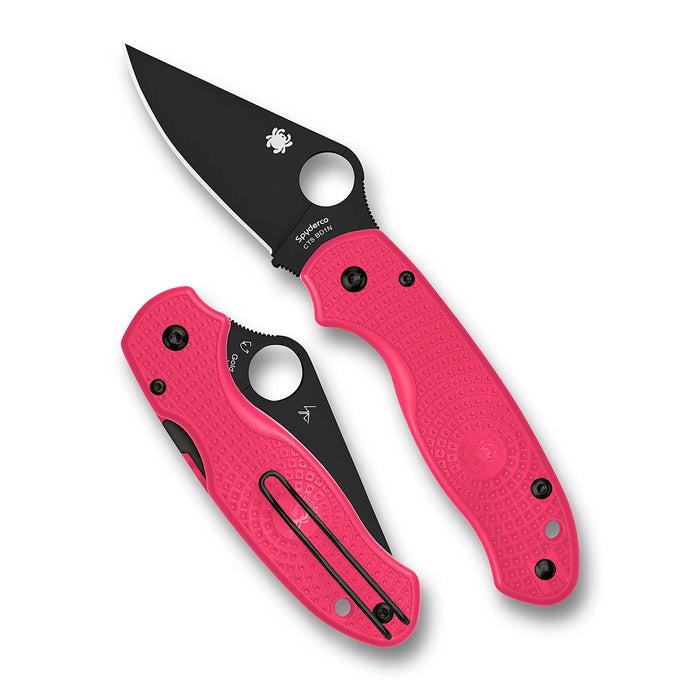 Cuchillo SPYDERCO Para 3 Pink Lightweight Black Blade Living Beyond Breast Cancer