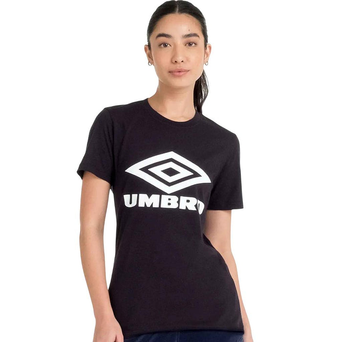 Umbro Remeras Femenino Running Large Logo Duo Preto