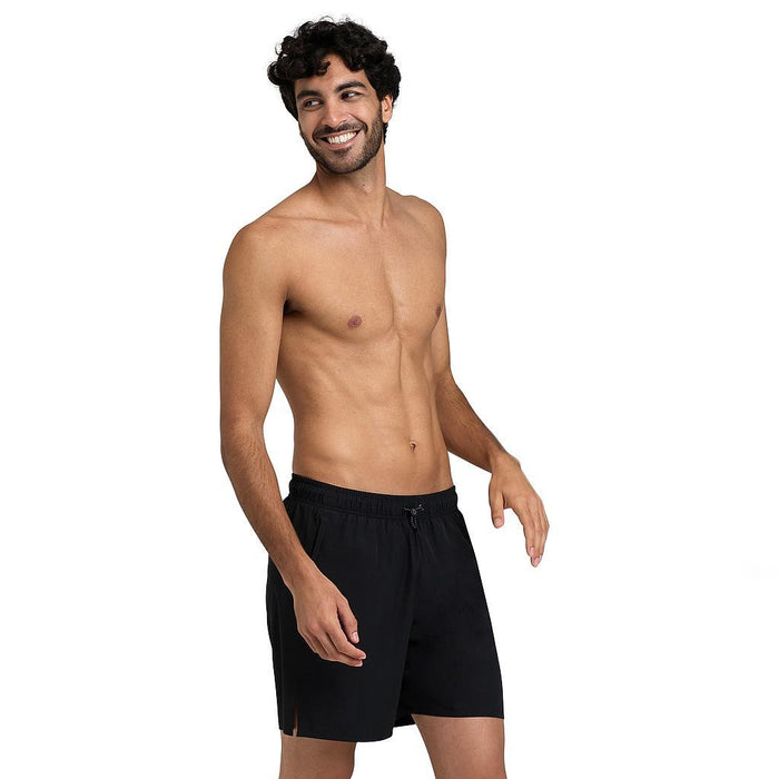 Arena Shorts Masculino Natacion Evo Beach Boxer Solid Black
