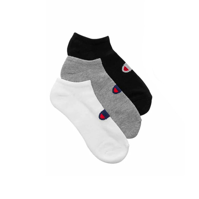 038257131765 CH683 Champion Medias Femenino No Show 6 Pairs White/Grey/Black